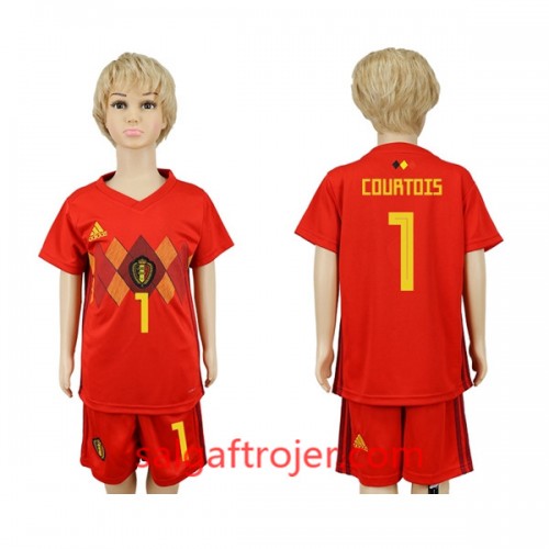 Belgien Fodboldtrøjer Courtois 1 Børn Hjemmebanesæt VM 2018 Belgien Fodboldtrøjer Courtois 1 Børn Hjemmebanesæt VM 2018